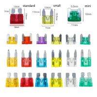 【YF】 50pcs Car Fuse Mini Medium Size STANDARD Amp Clip Inser 1A 2A 3A 4A 5A 7.5A 10A 15A 20A 25A 30A 35A 40A with clip