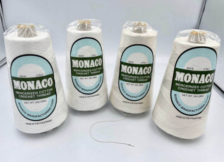 Monaco Mercerized Cotton Crochet Thread (Cone) Lazada PH