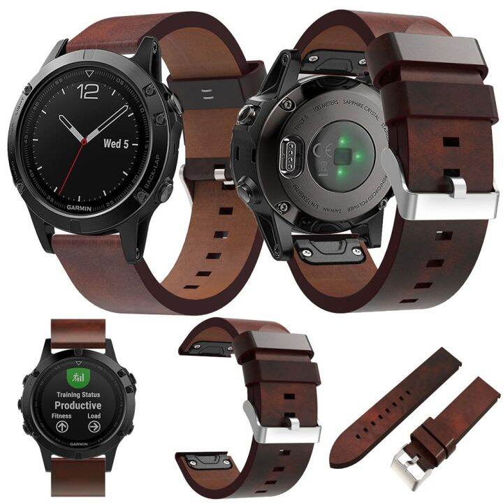 ขายดี-สายนาฬิกาหนังสำหรับ-garmin-fenix-5-plus-gps-sapphire-6-pro-forerunner-935-945สายคล้องกำไล22มม-แบบปลดเร็ว-s60