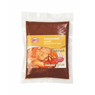 สินค้ามาใหม่! เอโร่ น้ำพริกแกงมัสมั่น 250 กรัม aro Massaman Curry Paste 250 g ล็อตใหม่มาล่าสุด สินค้าสด มีเก็บเงินปลายทาง