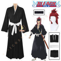 อะนิเมะฟอก Renji Abarai วิกชุดคอสเพลย์ผู้หญิงสีดำชุดเครื่องแบบพันปีเลือดสงครามการแยกชายผู้หญิง