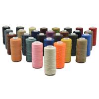 【YD】 50M 1mm Thickness Waxed Thread Leather Cord Diy Handicraft Hand Stitching Flat Sewing