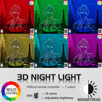 โคมไฟ LED อะคริลิค genshin impact Zhongli LED Night Light Game