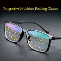 Newest Progressive Multifocal Reading Glasses Men Photochromic Clear Anti Blue Light Presbyopic Glasses High Quality Full-frame