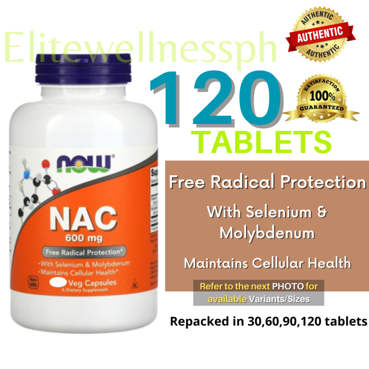 120 Capsules NOW Supplements, NAC (NAcetyl Cysteine) 600 mg with