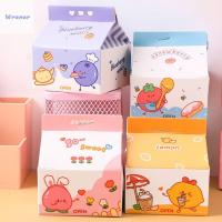 WRENER 200แผ่นค่ะ Kawaii แผ่นจดบันทึก DIY เครื่องเขียนนักเรียน สมุดติดรูป To Do คำกริยา บันทึกข้อความ หมายเหตุไม่เหนียว กระดาษข้อความ นมกล่องแผ่นบันทึก