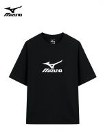 Mizuno/mizuno เสื้อยืดแขนสั้นแห้งเร็วผู้ชายฤดูร้อนกลางแจ้งฝ้ายหลวมสบายไอซ์ซิลค์สำหรับผู้ชายเสื้อยืดมืออาชีพ