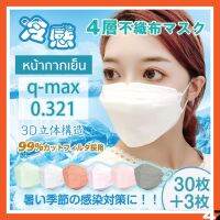 ?สินค้าขายดี? [GREEN,1 แพ็ค 11 ชิ้น]หน้ากากอนามัยแบบเย็น RAKU MASK KF94 COOL MASK (1 กล่อง 33 ชิ้น)