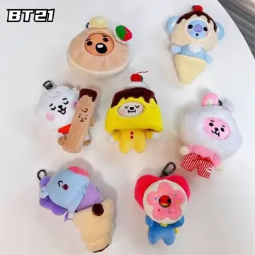 Kawaii Bt21 Cartoon Resin Keychain K-Pop Tata Cooky Chimmy Koya