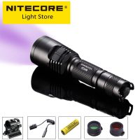 NITECORE ไฟฉายรังสีอัลตราไวโอเลต CU6 3000Mw,ไฟฉาย LED 5แหล่งกำเนิดแสง365nm สำหรับใช้ในการล่าสัตว์การค้นหาทางทหาร