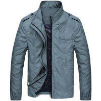 New Mens Jacket Spring Casual Korean Handsome Pilot Zipper High Quality Simple Solid Regular