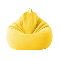 Linen Beanbag Sofa Cover No Filler Bean Bag Chair Pouf Bed Futon Ottoman Seat Tatami Puff Relax Lounge Furniture