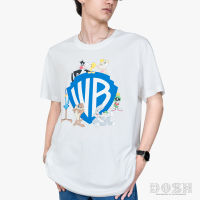 DOSH UNISEX T-SHIRTS WB เสื้อยืดคอกลมแขนสั้น ผู้ชาย-ผู้หญิง FDWAMT5002-OW