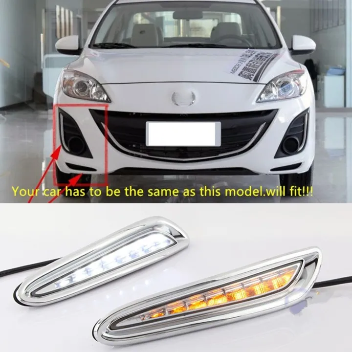 1 Set DRL For Mazda 3 Mazda3 Axela 2010 2011 2012 2013 Daytime Running