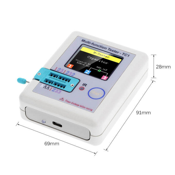 kkmoon-หน้าจอแสดงกล้องหน้าบ้านเครื่องทดสอบทรานซิสเตอร์-multi-functional-tft-backlight-didoe-triode-capacitance-เครื่องตรวจจับความต้านทานตัวเหนี่ยวนำ-mosfet-npn-pnp-triac-mos-การสอบเทียบอัตโนมัติเครื่อ