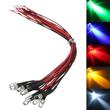 12V LED Diode 5mm, Blue/Red, flashing