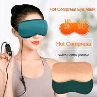 Silk USB Heated Heating Hot Compress Eyes Cover Sleeping Electrical Temperature Blindfold