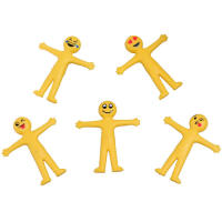 10pcsset Smile Man Stretchy Toy Stress Relief Bouncy Fidget Toy Adorable Colorful Yellow Party Favors School Prizes Gifts
