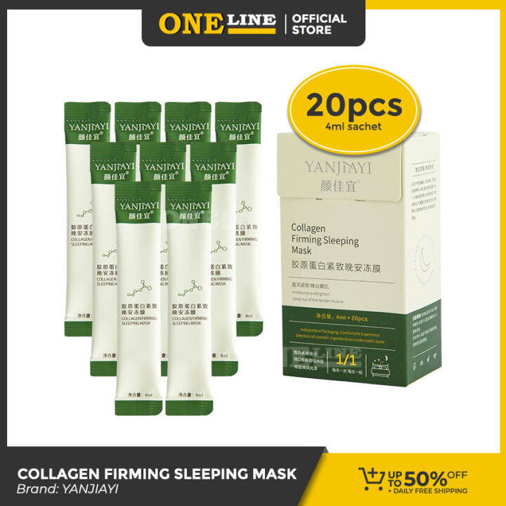 ONELINE Yanjiayi 20pcs Sachet Collagen Firming Sleeping Mask Lazada PH