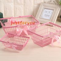 Storage Mini Basket Cosmetics Desktop Pink Organizer Girl Container Accessories Cosmetic Supplies