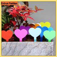 ESTRUS FASHION 100PCS พลาสติกทำจากพลาสติก ป้องกันรังสียูวี ป้ายเดิมพัน เครื่องหมายหม้อ รูปหัวใจ ป้ายดอกไม้สมุนไพร ป้ายชื่อพืช