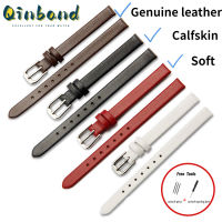 Qinband สายนาฬิกาหนังแท้อเนกประสงค์,สายรัดข้อมือกันน้ำสายอ่อนสำหรับเปลี่ยนสายรัดข้อมือ6Mm 8Mm 10Mm 12Mm 13Mm 14Mm 15Mm 16Mm 17Mm