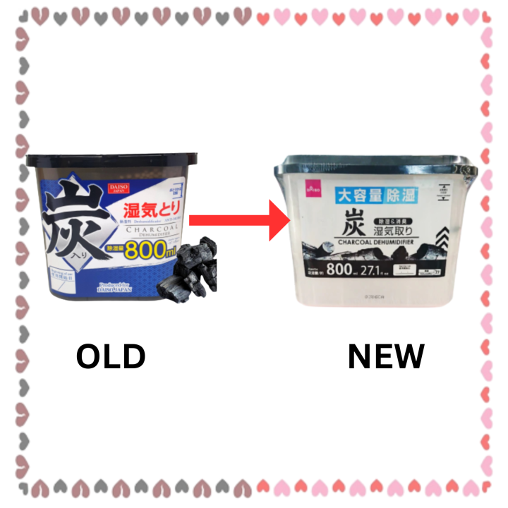 NEW ! Daiso Charcoal Dehumidifier Ready Stock 800ml Moisture Absorb Closet Dehumidifier Odor