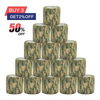 【CW】 1/6/10 pcs grassland Elastic Outdoor Hunting Camouflage Stealth Tape Waterproof Wrap Durable Self Adhesive Elastic Bandage