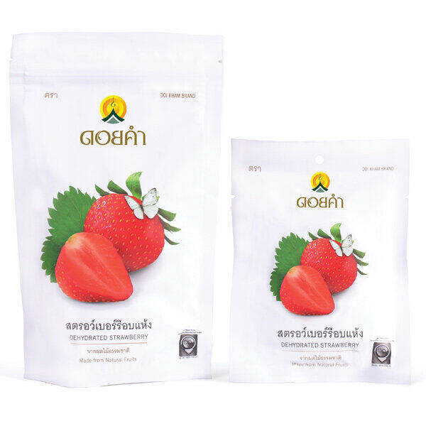 พร้อมส่ง-สตรอว์เบอร์รีอบแห้ง-dehydrated-strawberry-ขนาด-25-กรัม-สตรอว์เบอร์รีอบแห้งดอยคำ-โครงการหลวง-คัดสรรสตรอว์เบอร์รีผลใหญ่-สีแดงสด-ผลผลิตโครงการพัฒนาลุ่มน้ำแม่งอน-อันเนื่องมาจากพระราชดำริ-อบแห้งอย