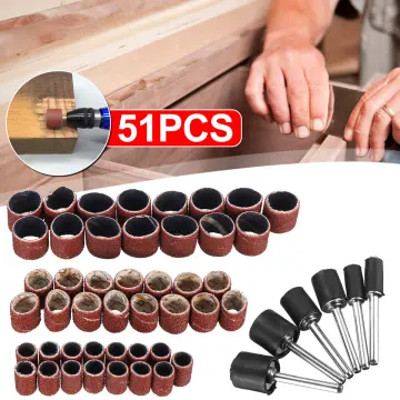 63pcs Drum Sanding Band Bits Kit for Dremel Nail Drill Pedicure
