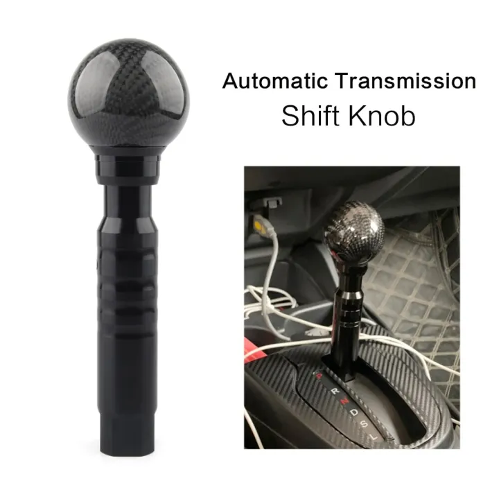 Carbon Grain Automatic Transmission Shift Button Gear Selector Round