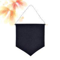 Pin Display Pennant Banner Enamel Lapel Pin Badge Flag Plain Blank Canvas Wall Banner (สีดำ/s)