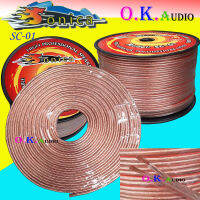 สายลำโพง cable speaker สายลำโพงแบบใส ขนาด O.D 3.5 x 7mm แบ่งขาย 1-100 เมตร (แบ่งขายกดตามเครื่องหมาย+ใส่จำนวนที่ต้องการ) ราคาต่อเมตร รุ่น SC-01 สินค้าพร้อมส่ง มีเก็บเงินปลายทาง