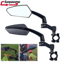 Universal Adjustment Motorcycle Rear View Mirrors E-Bike Convex Mirror M8 M10 Scooter Handlebar Side Mirrors Took Carbon Mirrors