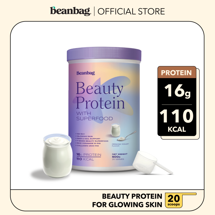 beanbag-เครื่องดื่มโปรตีนพร้อมสารอาหารผิว-17-ชนิด-รส-drinking-yogurt-500g