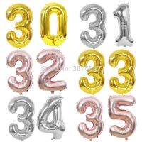 40inch 30 31 32 33 34 35 balloon rose gold silver anniversary party decoration 30th 31st 32nd 33rd 34th 35th birthday balloons Balloons