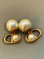 2023 Genuine  CD/D Home Letter Large Pearl Earrings for Women Light Luxury Niche High-end Earrings Retro Small Earrings Temperament Earrings