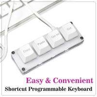 [Kuaile home furnishing]4key Keyboard Edit Drawing Keyboard รองรับ Red Switch Programming Macro Keypad Mechanical Keyboard พร้อมซอฟต์แวร์คัดลอกวาง