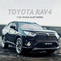 Magict】โมเดลหล่อโลหะ Toyota Rav 4ขนาด1:32,โมเดลรถยนต์ทำจากซิงก์อัลลอยด์รหัสพร้อมแสงและเสียง