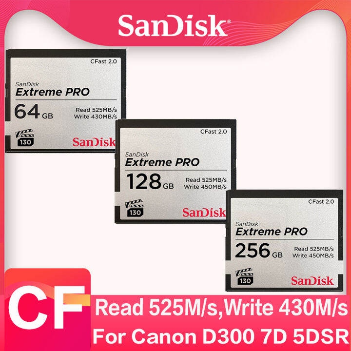 SanDisk Compact Flash Card Extreme Pro Cfast 2.0 CF การ์ดหน่วยความจำ