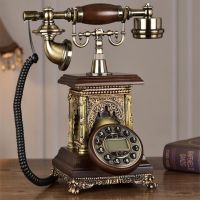 as pictures Antique European Style Retro Fixed Telephone Fashion Creative Telephone Home And Hotel Wired Office Landline Telephone