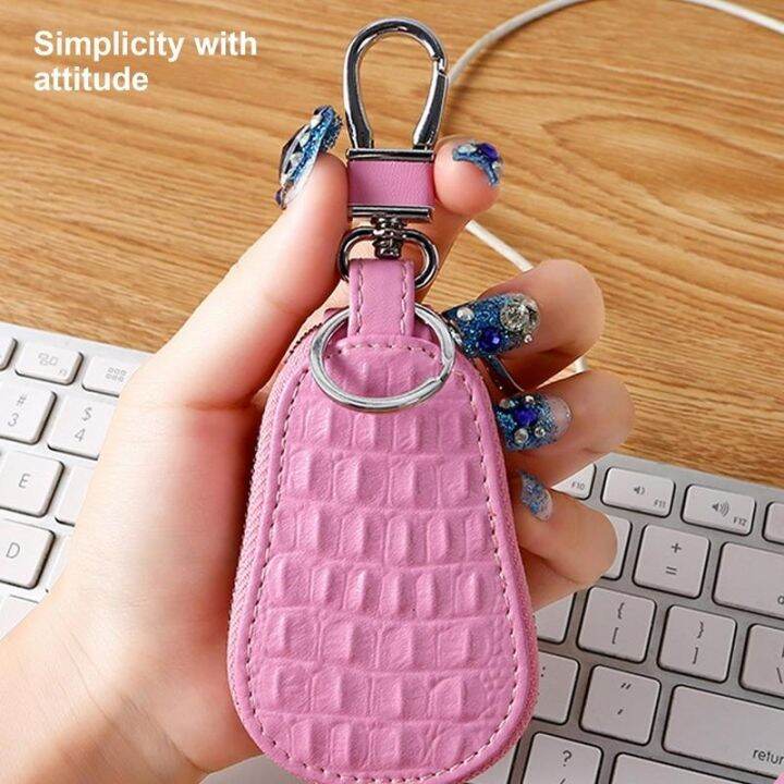 car-key-case-cover-delicate-key-sleeve-soft-auto-car-key-protector-waterproof-car-key-pouch-wallets-compact-zipper-key-bag