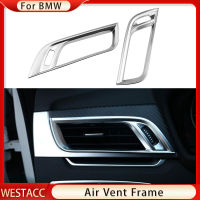 ABS โครเมี่ยมรถเครื่องปรับอากาศ AC Vent ปกกรอบตัดสำหรับ BMW X1 F48 2016-2020เต้าเสียบอากาศปกสติ๊กเกอร์อุปกรณ์เสริม