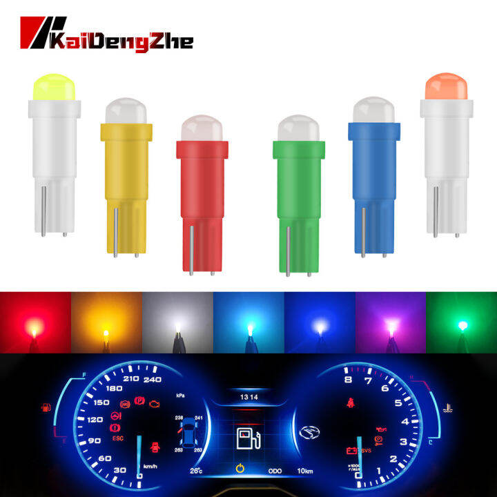 10 Pieces T5 led W3W led bulb COB dashboard led light Car Interior