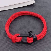 Men 39;s Sport Camping Parachute Cord Survival Bracelet for Women U Shape Stainless Steel Shackle Buckle Surfer Beach Jewelry