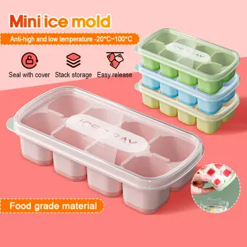 Grid Big Ice Tray Mold Silicone Ice Cube Square Tray Mold Reusable