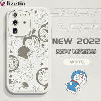 Jizetin เคส Samsung กาแล็คซี่ S20บางเฉียบให้ความรู้สึกผิวการ์ตูนโดราเอมอนเคสหลังหนังแมวซิลิโคนนิ่มเคสโทรศัพท์ปกหนัง