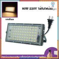 สปอตไลท์ Spotlight LED Floodlight 80W (ใช้ไฟบ้าน 220V) โคมไฟ ไฟถนน โคมไฟภูมิทัศน์ ดวงไฟ ยอดขายดีอันดับหนึ่ง