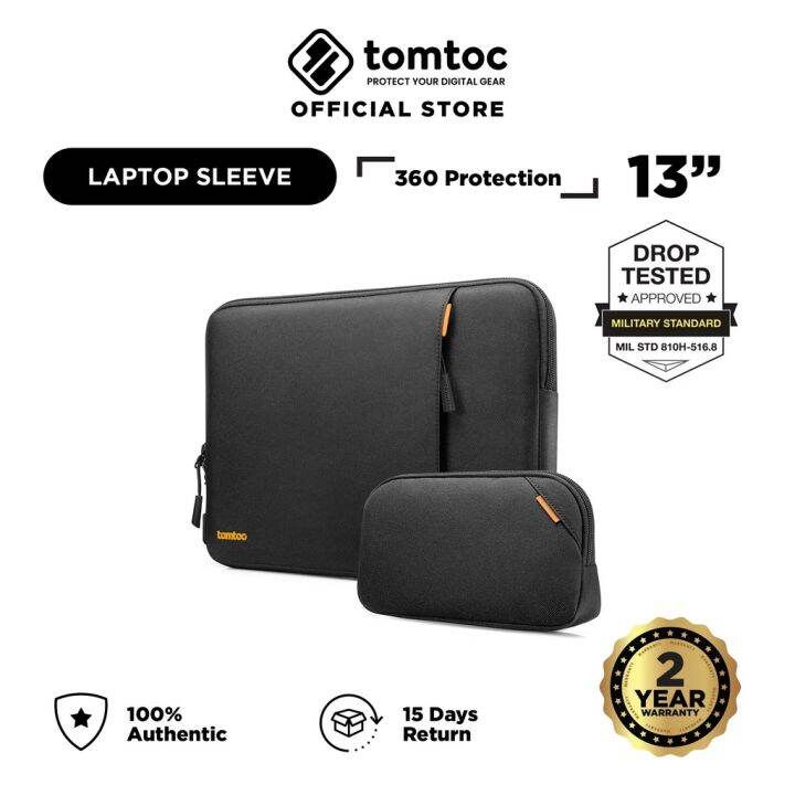 ๑ tomtoc Versatile 360 Protective Laptop Sleeve 13 Inch With Pouch For