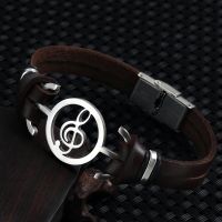 Stainless Steel Bracelet Charm Leather Bracelet Musical Note - 2023 Vintage Fashion - Aliexpress